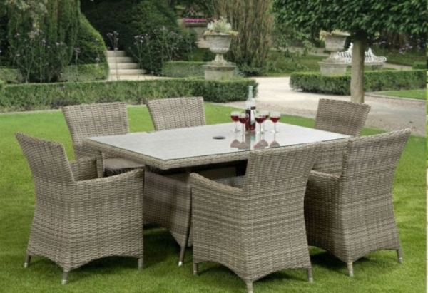 Dining set wicker poly rattan