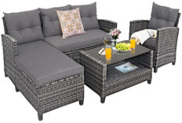 Sofa set poly rattan