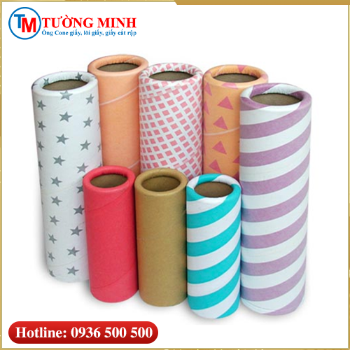 Colored thread paper tube