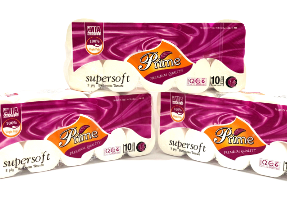 Toilet paper - 10 rolls, 3 layers, purple