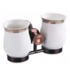 Black brass bathroom cup holder 6903H