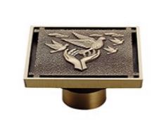 Antique brass floor drain HM-12