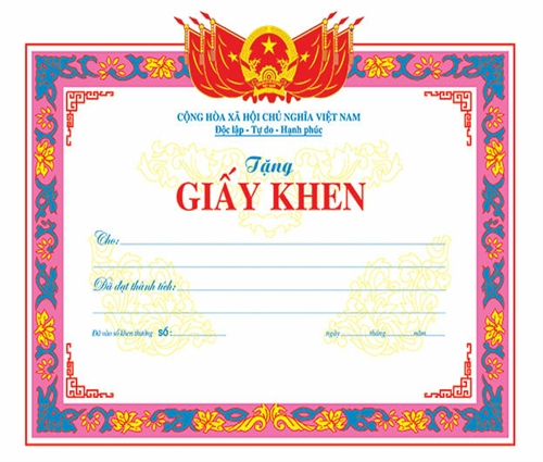 Certificate of merit printing
