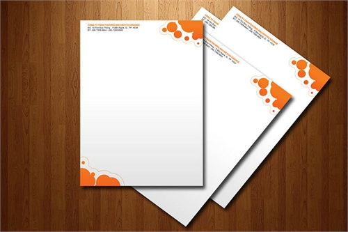 Printing paper with letter head