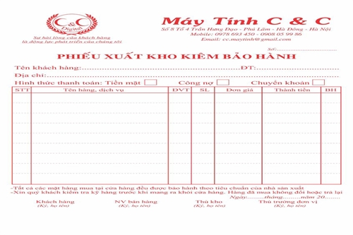Printing goods delivery notes