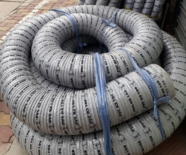 Aluminum flexible duct for odor extraction