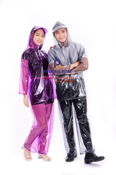Colorless PVC raincoat set