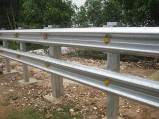 Galvanized road and bridge guardrails