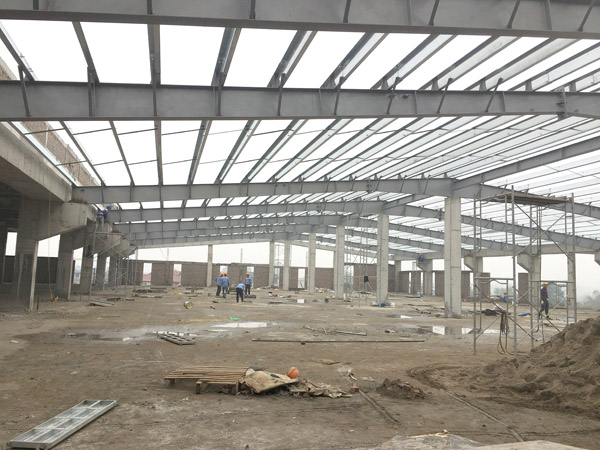 Steel structure fabrication of food processing factory