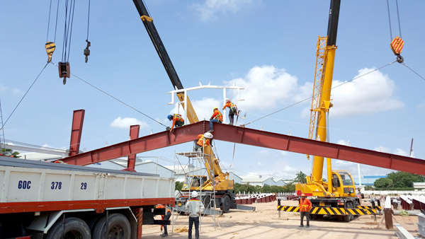 Steel structure fabrication of paper factory