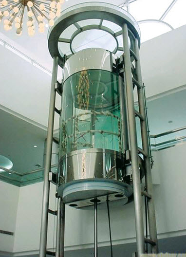 Glass elevator