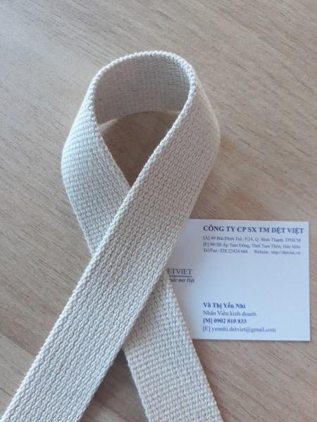 Cotton woven strap