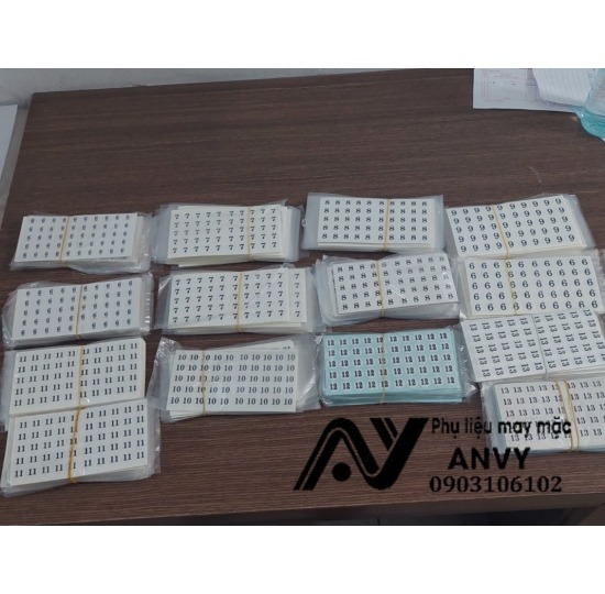 Number stickers