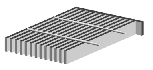 Anti-slip narrow grating floor