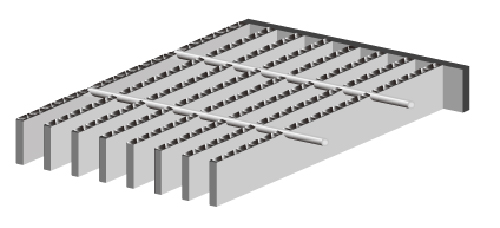 Anti-slip steel grating floor