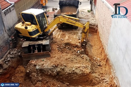 House foundation excavation