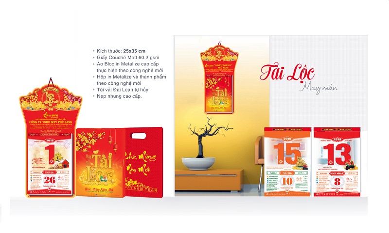 Tet calendar printing