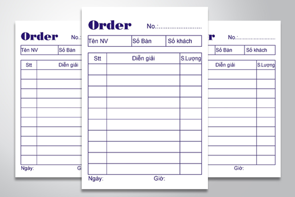 Order form printing
