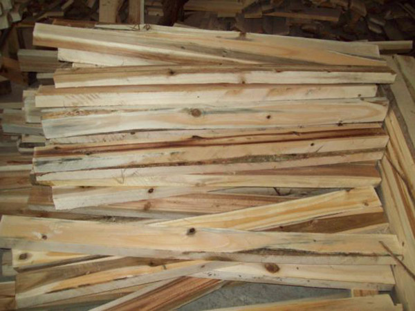 Dimensioned pine wood