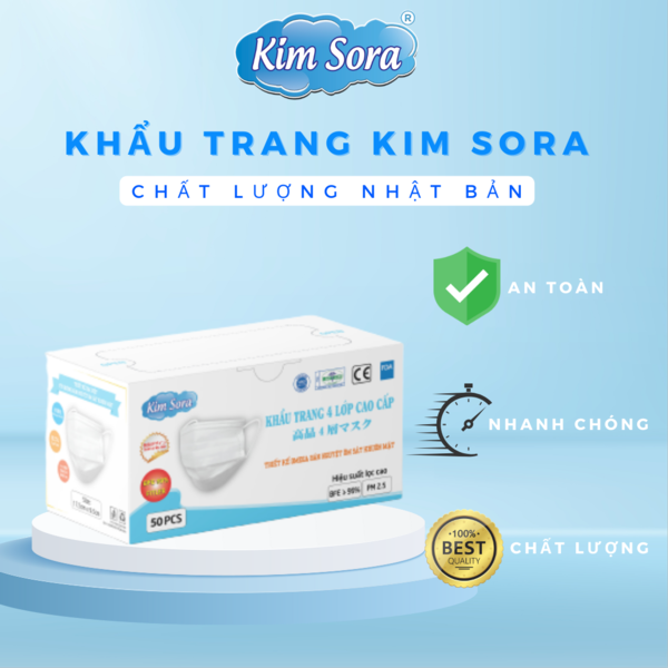 4-layer omega white medical mask