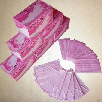 Pink 3 layers face mask