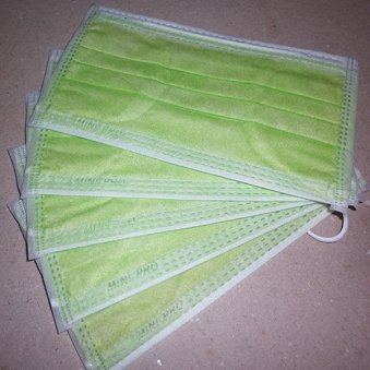 Yellow 3 layers face mask