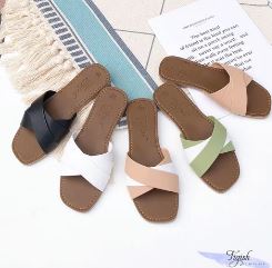 Asymmetrical-strap sandals