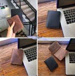 Wax leather wallet