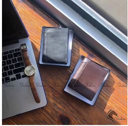 Back-to-back leather wallet