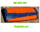 Orange blue tarpaulin cover