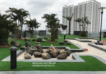 Artificial grass installation for gardens