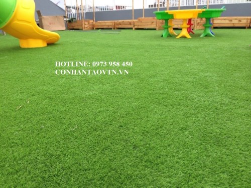 Artificial grass installation for kindergartens