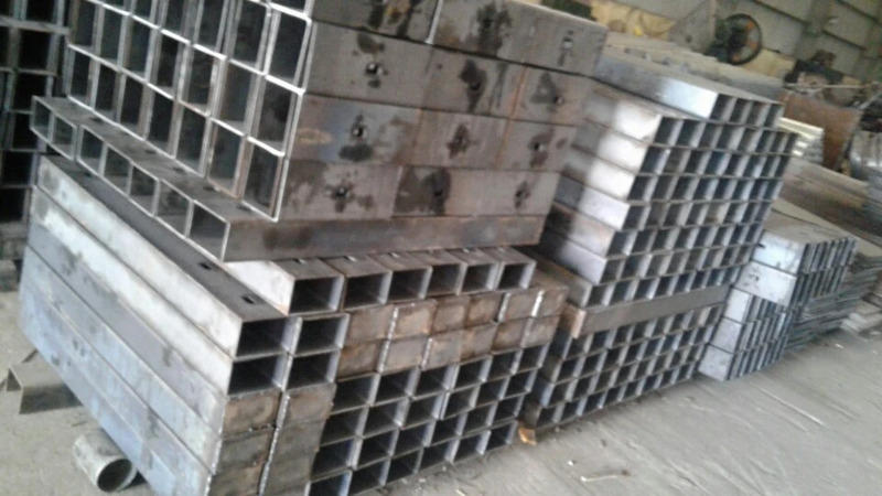 4mm Thick Black Steel Box Guardrail Post