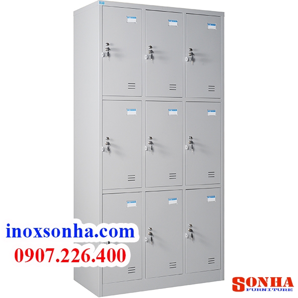 9-wing locker cabinet