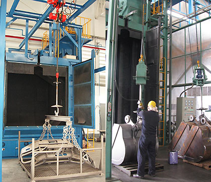 Ball blasting machine