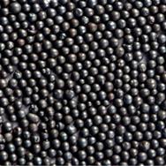 Steel shot abrasive grains