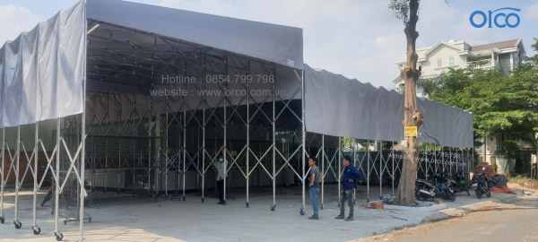 Mobile sliding canopy