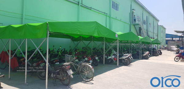 Mobile sliding canopy for vehicle parking