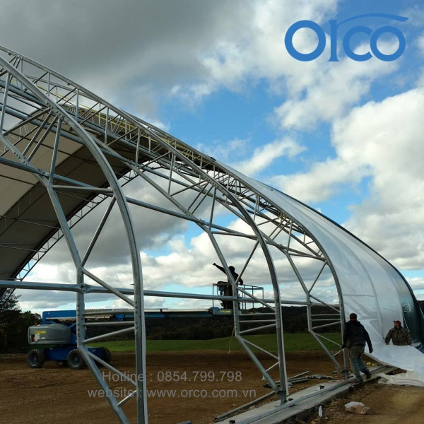 Dome tarp shed