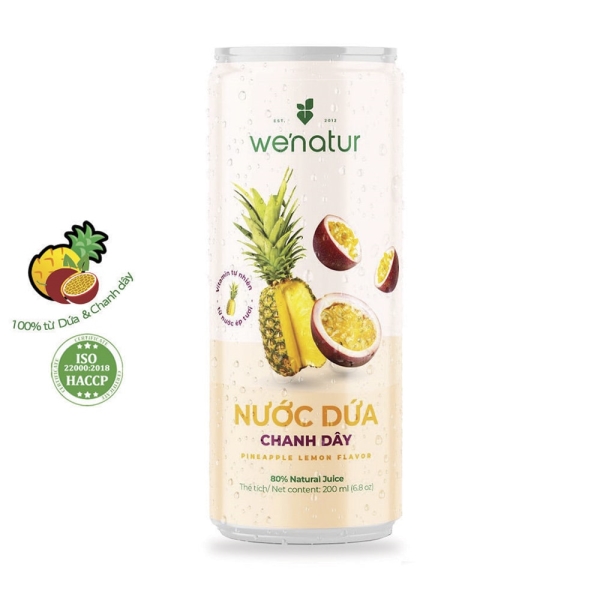 Pineapple and passion fruit juice