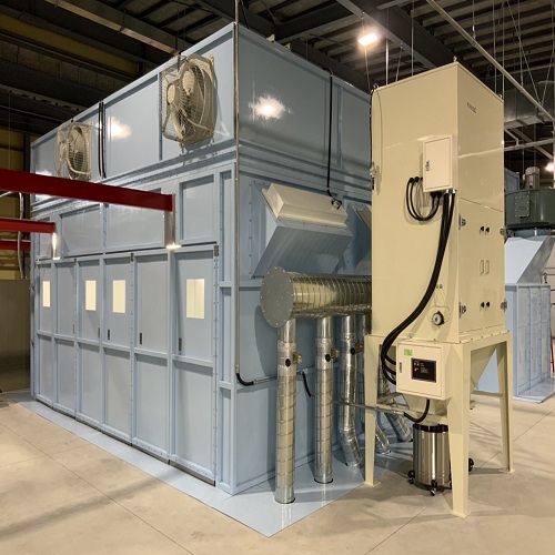 Electrostatic powder coating line