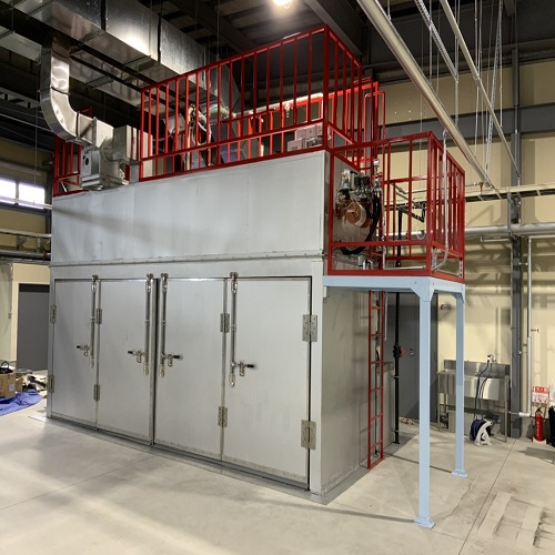 Electrostatic powder coating line