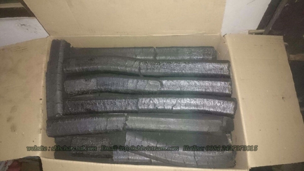 Sawdust briquette charcoal type B