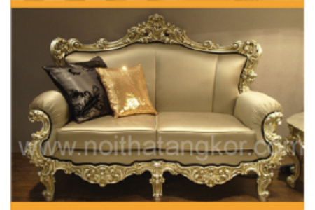 Gold coated table and chair