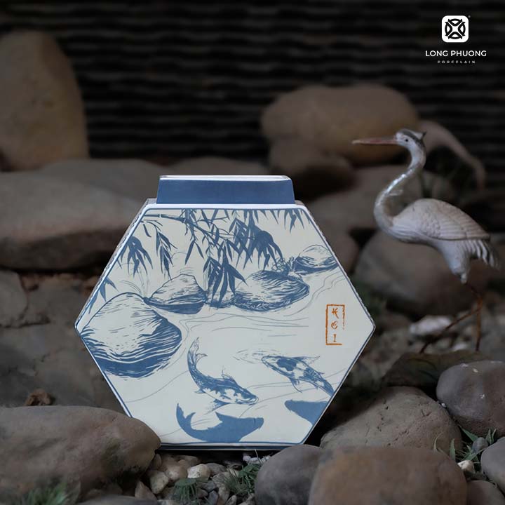 Koi fish vase
