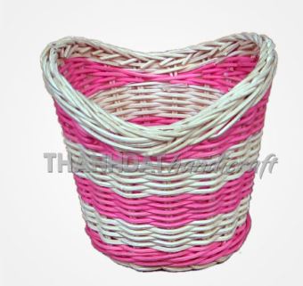 Bamboo and rattan basket