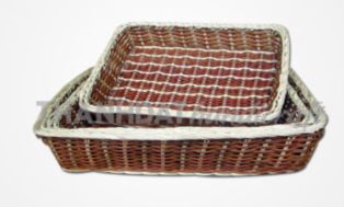 Bamboo and rattan tray
