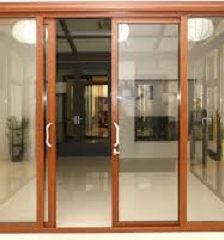 Aluminum glass door