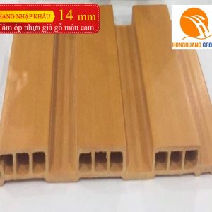 Faux wood orange cladding sheet