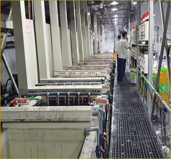 Anodizing aluminum treatment line